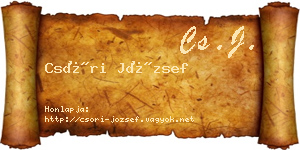 Csóri József névjegykártya