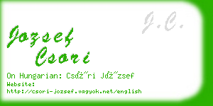 jozsef csori business card